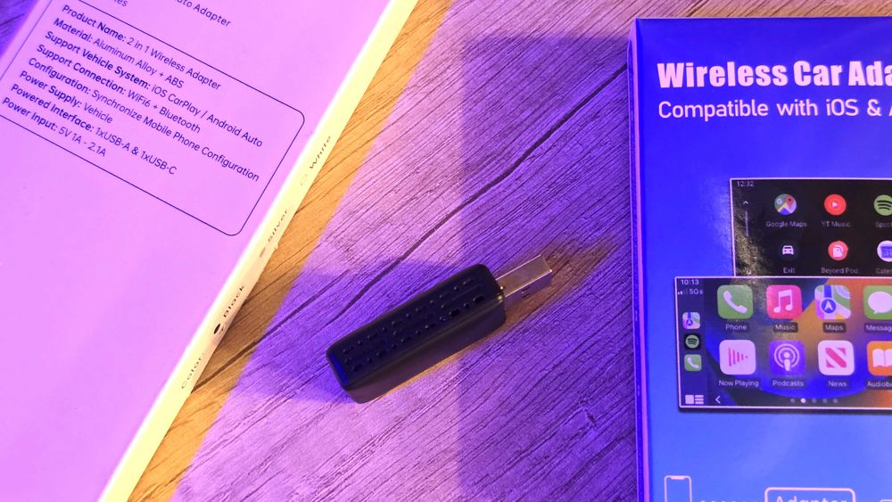 Adaptor Wireless Carplay / Android Auto WiFi 5.8/2.4Ghz BT 5.0 iOS