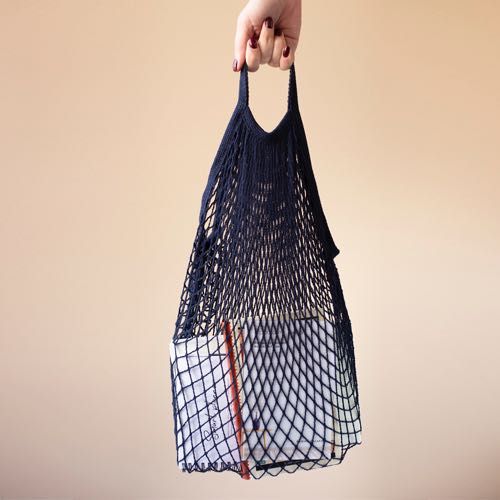 Сумка авоська плетеная с ручкой для покупок