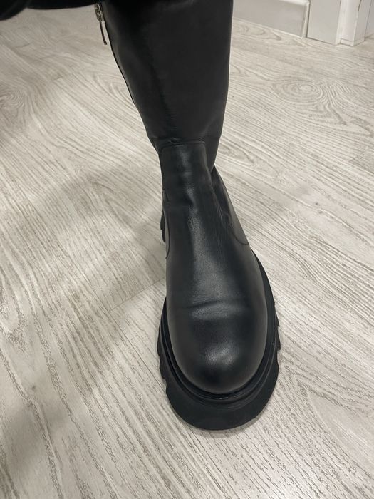 Ботинки кожаные ZARA