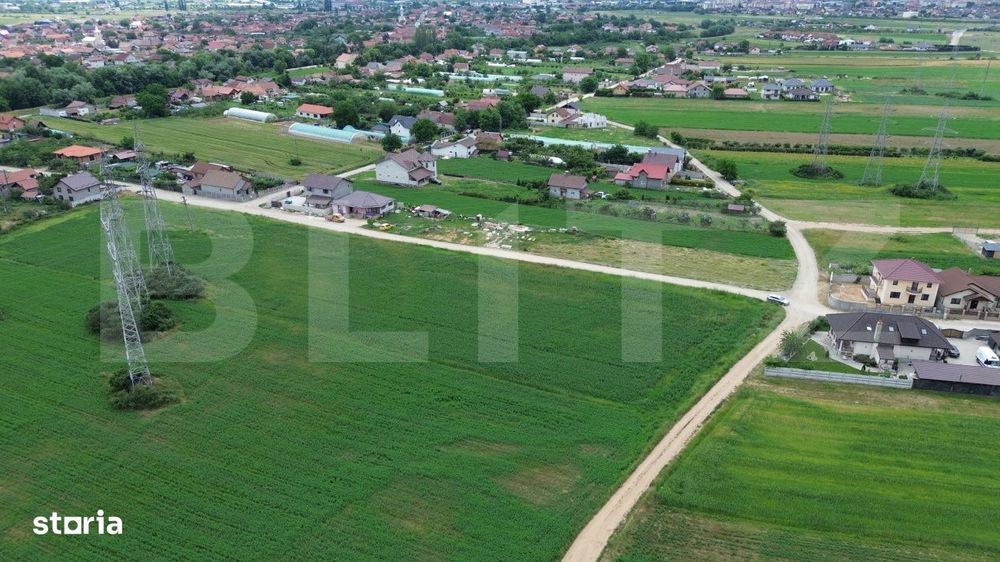 Teren intravilan 1500 mp, 2 fronturi, utilitati, zona Barabant