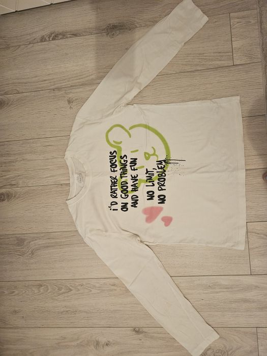 Bluze albe Zara cu maneca lunga, 164cm, 5 bucati