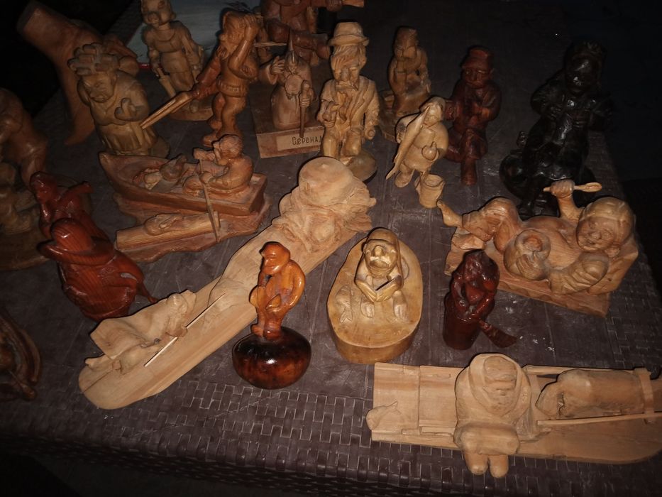 Деревянные фигурки, персонажи сказок. Ручная работа.