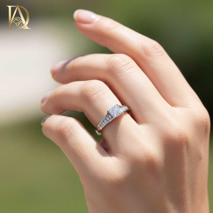 Нов Златен Пръстен с 0.55кт Естествени Брилянти