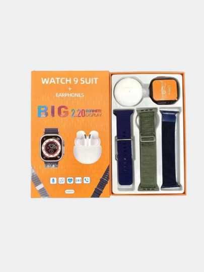 Умные смарт-часы, фитнес браслет Smart Watch, 49 мм + 3 ремешка