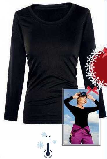 Bluza termica si remodelatoare Body Illusion, neagru, de iarna, ski