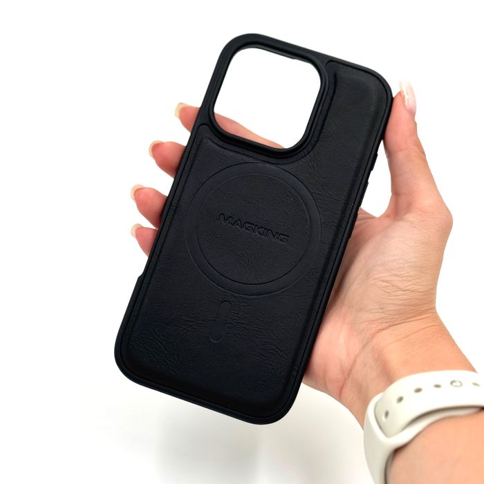 Калъф от ЕКО кожа с Magsafe портфейл за iPhone 16 Pro