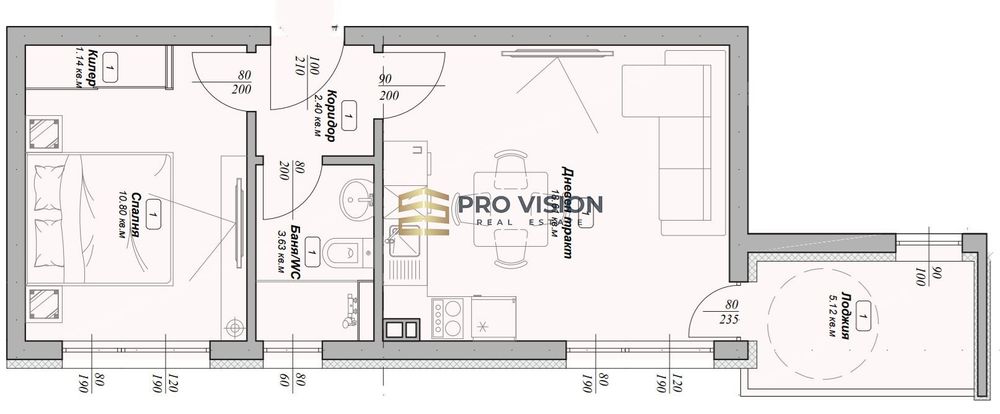 Продава се Двустаен апартамент в Варна, м-т Пчелина - 58 кв.м за 1480 €/кв.м - Снимка #1