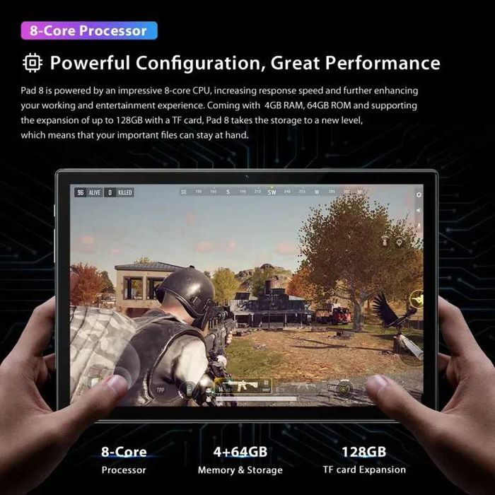 Blackview OSCAL PAD8 4/64GB 4G 10.1 инча Android 11 Таблет Златист