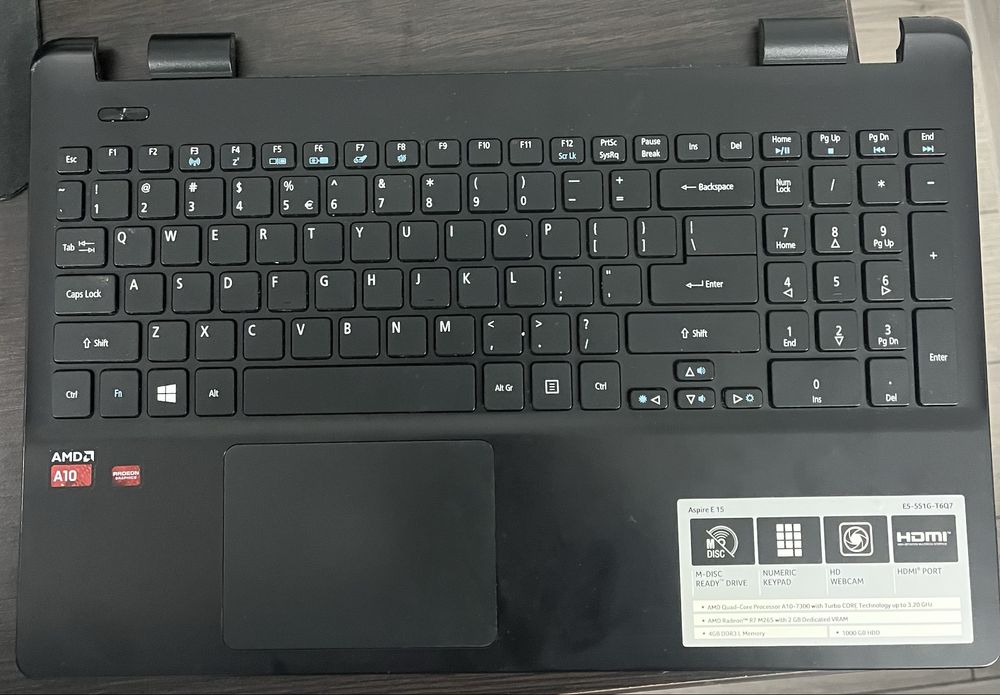 Acer Aspire E15 E5-551G – Tastatură + Touchpad
