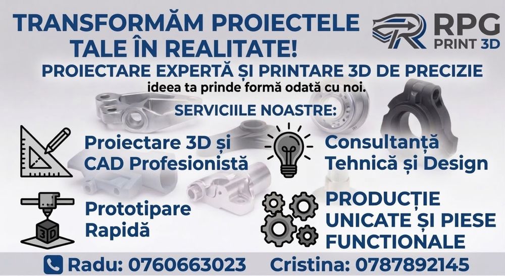 Servicii proiectare si printare 3D
