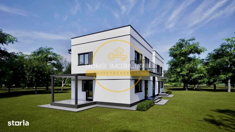 Duplex fără perete comun | 4 camere | 100 mp utili | 300 mp teren | Lu
