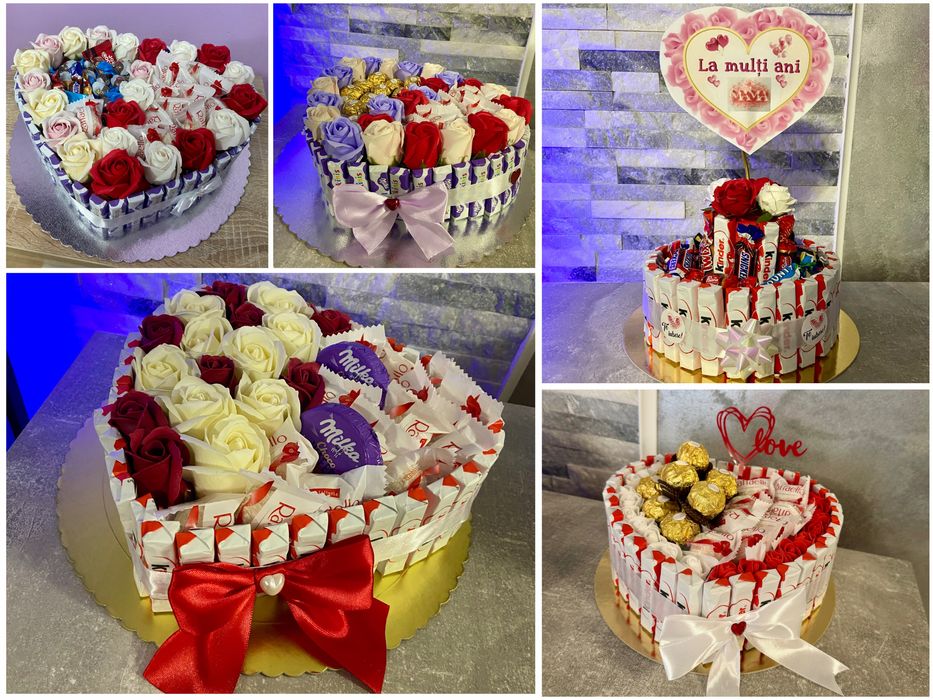 Flori din sapun sau satin /Buchete / Aranjament dulce