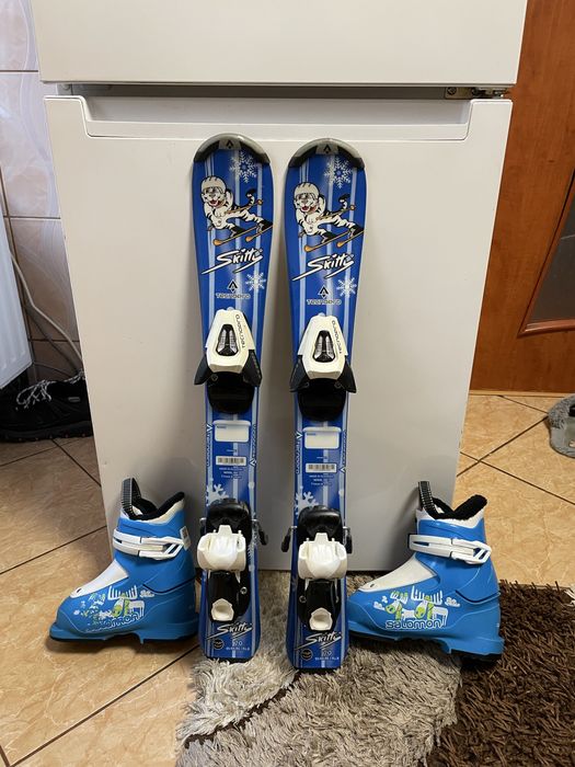 Schiuri copii 70 cm cu clapari skiuri set
