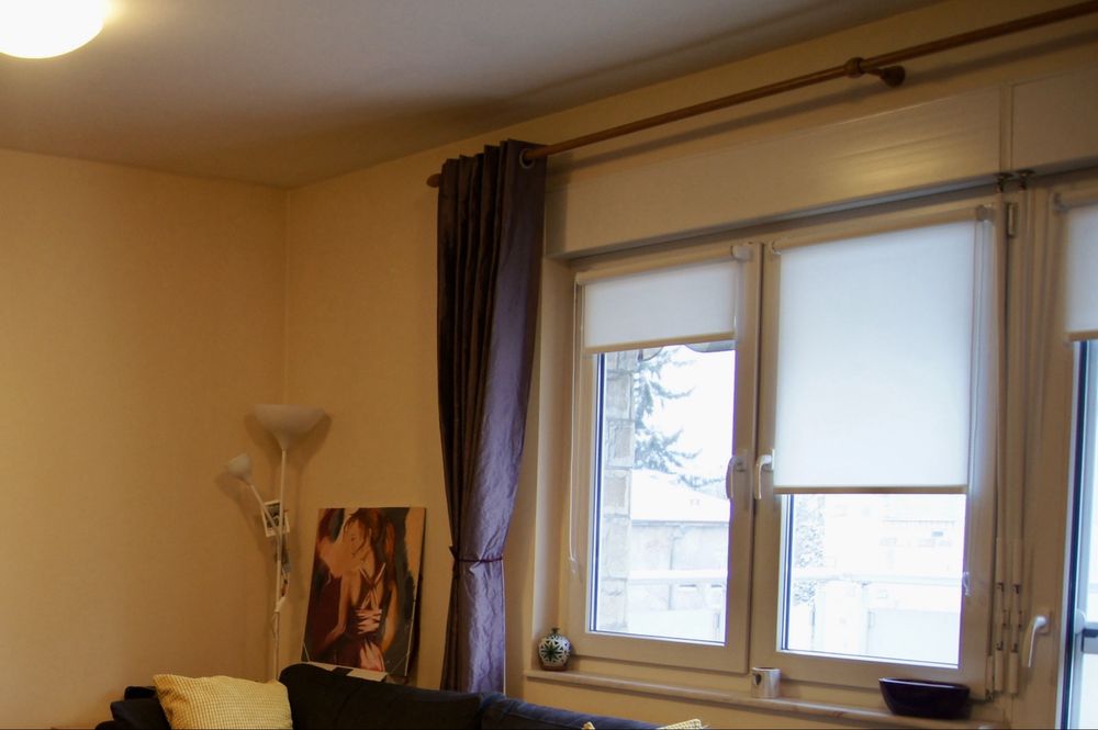 3 пердета високо качество с затъмняващ плат в конплект с корнизи