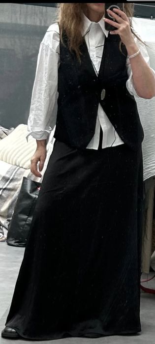 Fusta neagra lunga maxi superba Zara / stil Massimo Dutti Mango