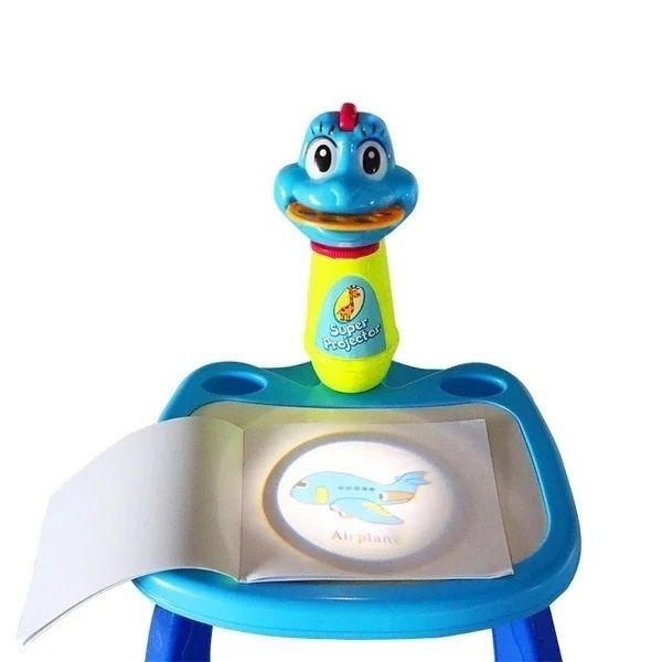 Детский проектор-столик для рисования (слайды, губка, фломастеры).