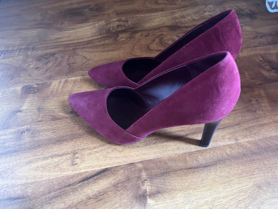 Обувки от естествена кожа на ток