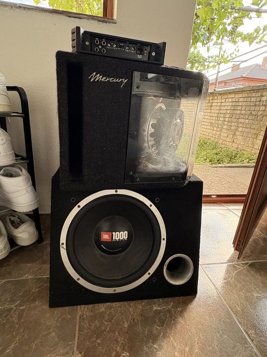 Продавам комплект Hifonics + JBL – усилвател + 2 бас каси