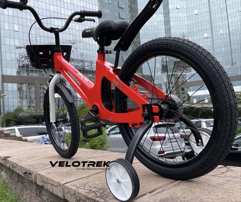 Новый детский велосипед лёгкий алюминий с боковыми колёсами