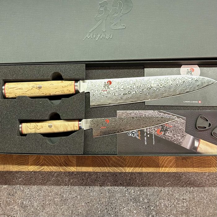 Set Cutit Miyabi Birchwood 5000MCD 200mm 130 mm Gyuto Petty japonez bucatar