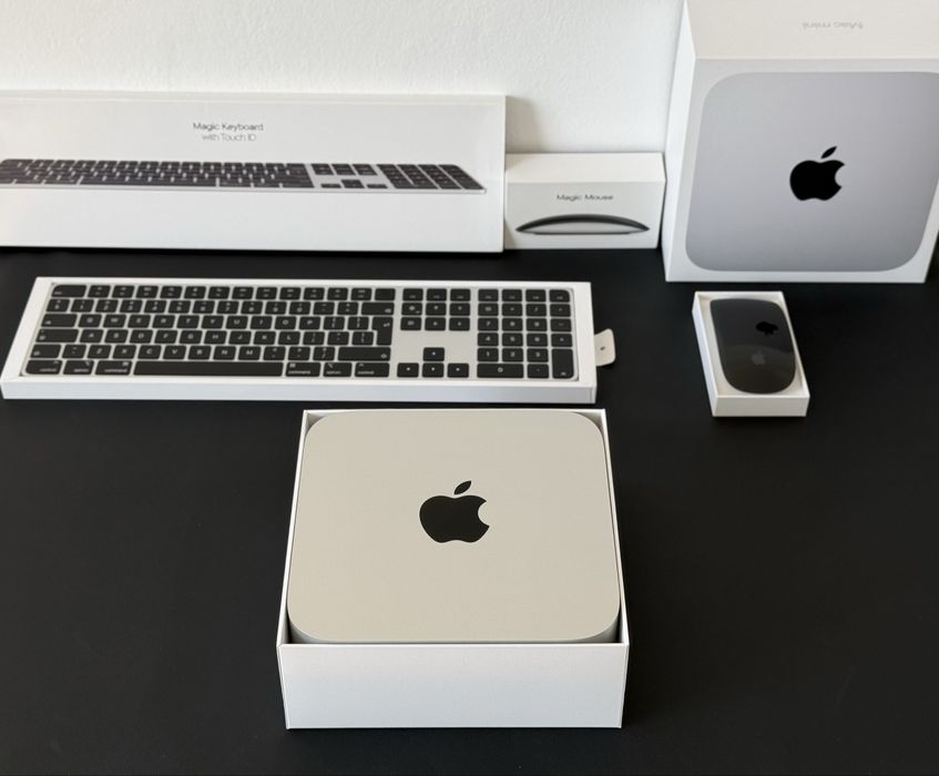 Mac Mini M1 8 GB Ram | 256 GB + Tastatură Apple Magic Keyboard Touch ID + Apple Magic Mouse Black - stare f bună