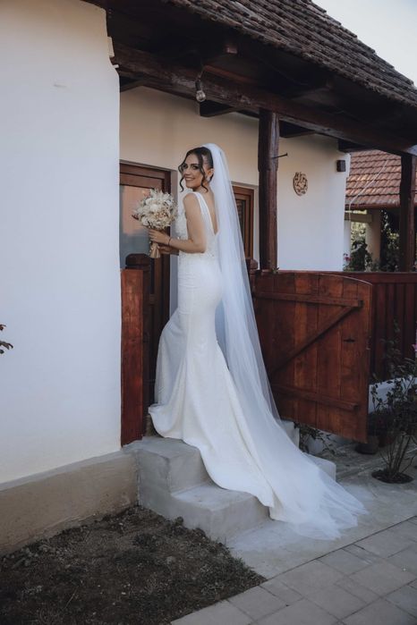Rochie de mireasa tip Sirena,IMPECABILA