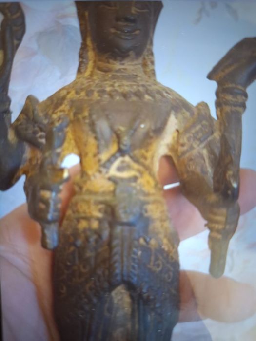 Statuieta veche din bronz VISHNU