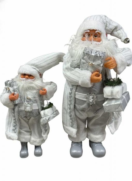 Дядо Коледа в сребристо – празнична фигура