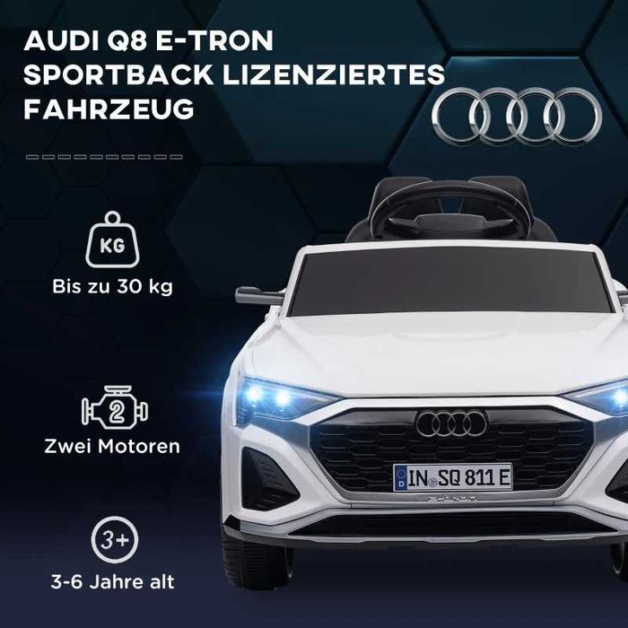 Електрическа количка, 12V Audi Q8, 3-5 км/ч