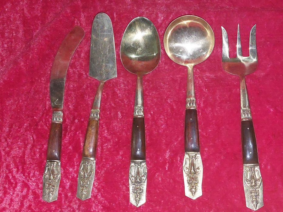 Набор латунавай ложка вилки Таиланд