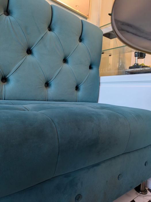 Canapele de 3 pers turquoise 2 buc