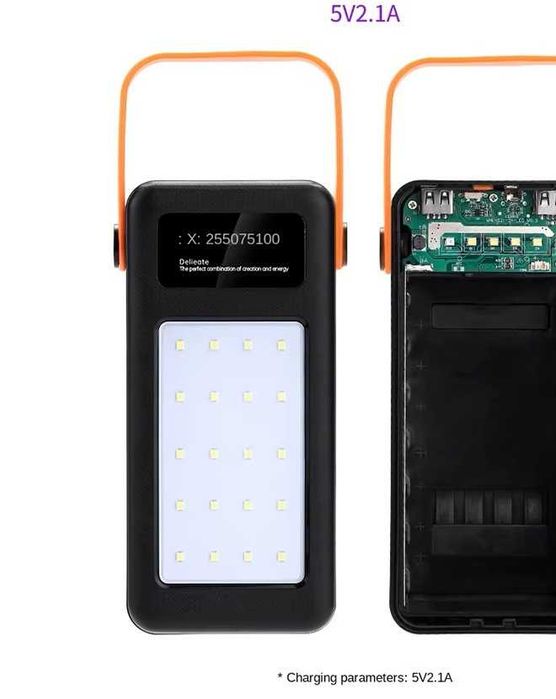 Външна Батерия Power Bank за къмпинг с реален капацитет 40 000 mAh.