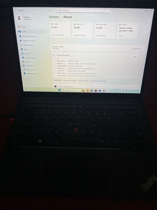 Laptop Lenovo ThinkPad T14 Gen 3, I7, 32 Gb ram