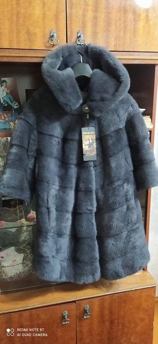 Шуба норка графит