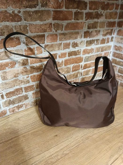 Дамска чанта кафява платнена шушляк