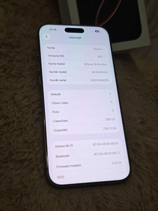 iPhone 16 Pro Max 256GB Desert