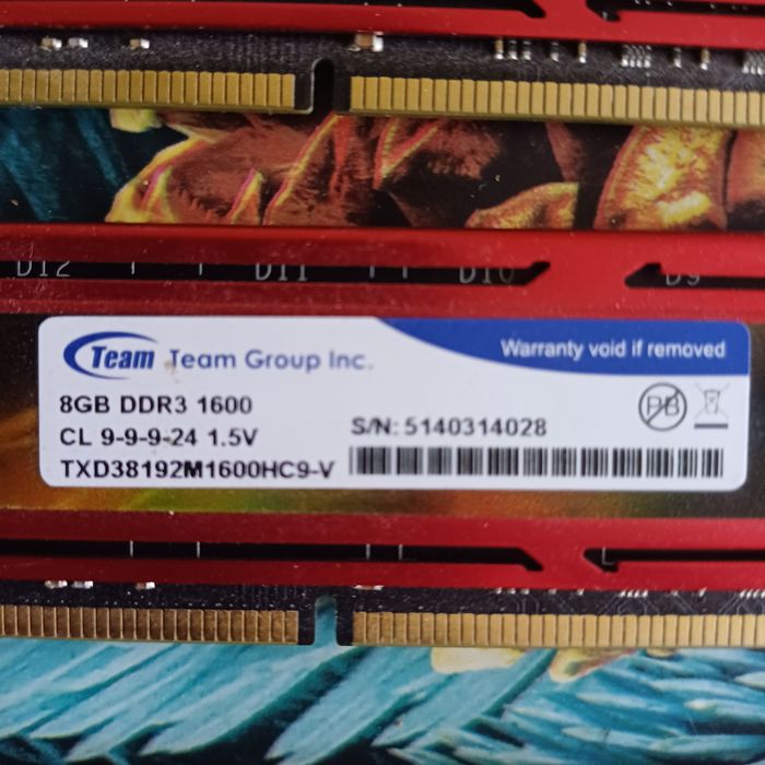 Ram памет ddr3 4x8 gb 1600 mhz cl 9-9-9-24 1.5v