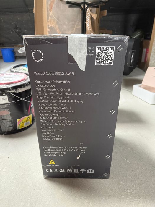 Dezimidificator aer Turbinare SENSO 13 wifi 13l/zi 195w 36dB 120m/h