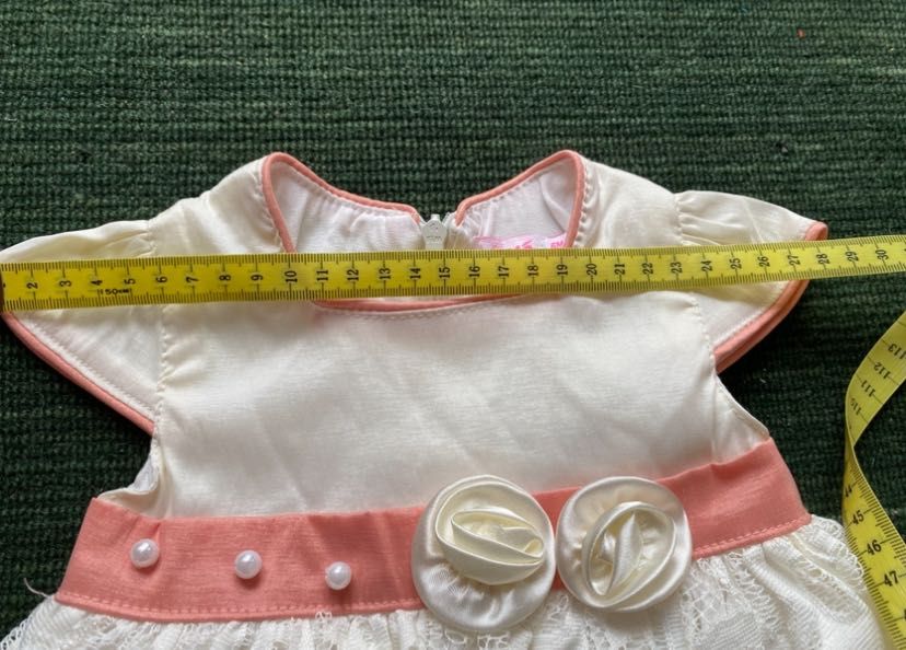 Rochita botez/ceremonie, botosei, dres, marimea 68 (6 luni)