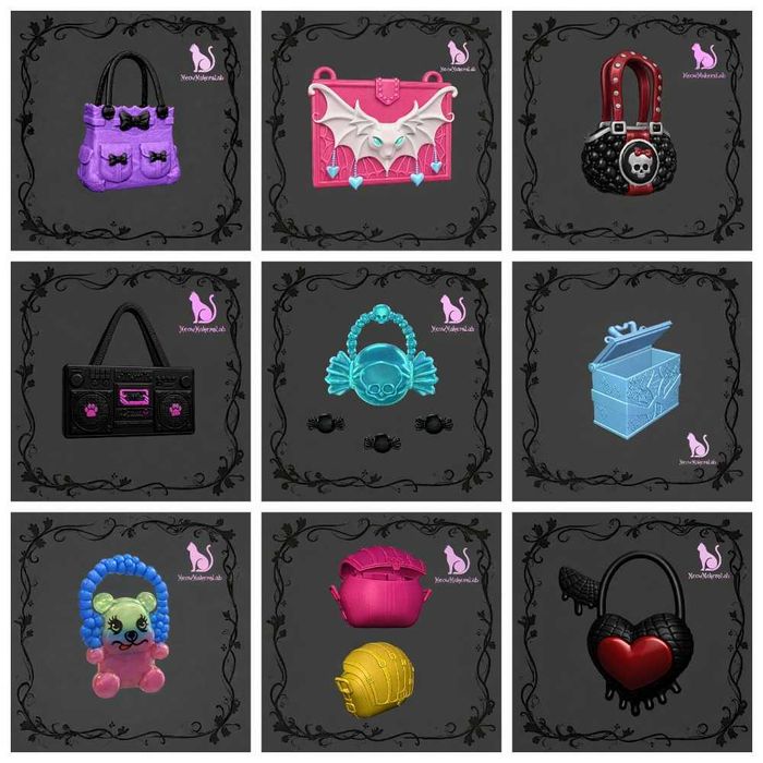 3D сумки для кукол Monster High, Ever After High