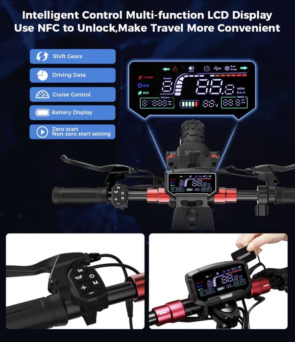 Trotineta electrica Off-Road iScooter iX6 1000W 45km/h