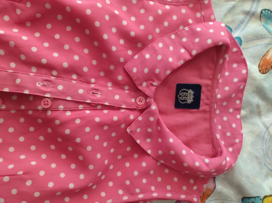 Rochie roz cu buline