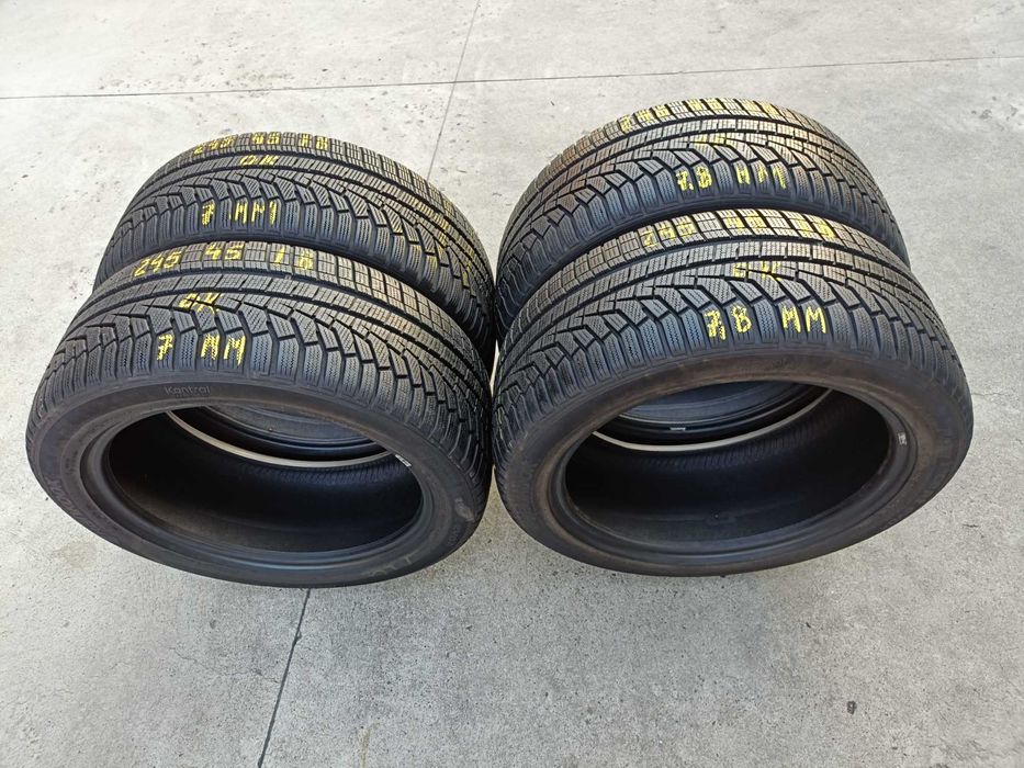 Set 4 anvelope iarna 245 45 18 hankook winter I*cept profil de 7 si 7,8 mm