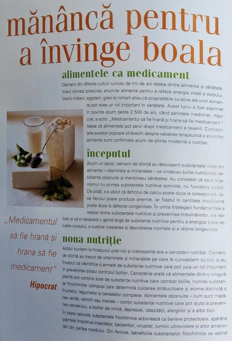 Alimente Contra Boli - Hrăniți-vă adecvat pentru a fi sănătoși