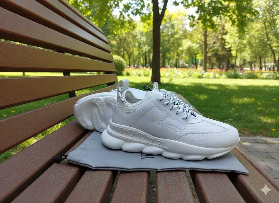 Adidasi Versace Chain Reaction Alb - Adidasi Fete Baieti