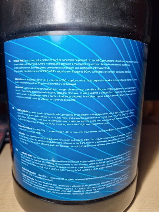 Vicious Whey Protein 2500g – fără aromă – 4 bucăți - Noi, sigilate