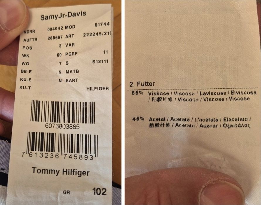 Pantaloni premium Tommy Hilfiger, Tailored, Lână Vergină, Bărbați - 52