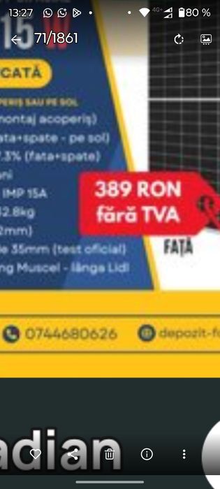Panouri solare fotovoltaice bifaciale.