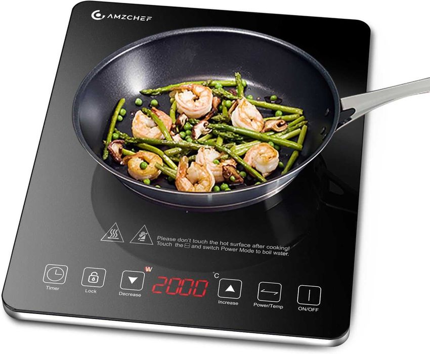 Преносим Индукционен Котлон AMZCHEF, 20 Температурни Нива, 2000W