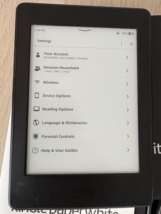 Kindle Paperwhite 7th generation e-book